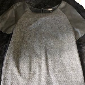 Cute Faux Leather Short Sleeve Top!